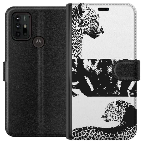 Motorola Moto G30 Tegnebogsetui Leopard Faces
