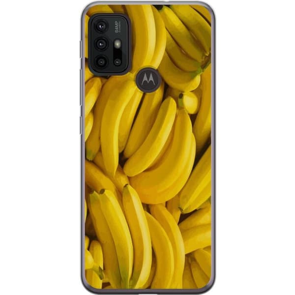 Motorola Moto G30 Gennemsigtig cover Banan mønster