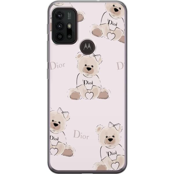 Motorola Moto G30 Läpinäkyvä kuori Teddy Dior Vibes - ylellinen nalle muotityyliin