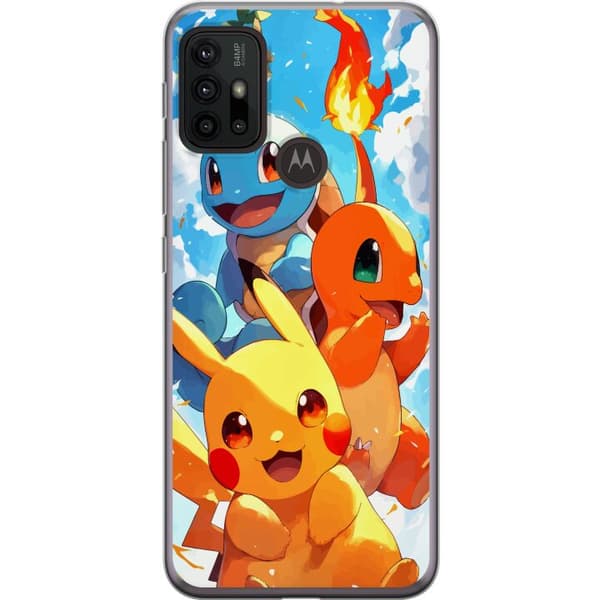 Motorola Moto G30 Läpinäkyvä kuori Pocket Creatures - innoittanut Pokémonista mainitsematta nimeä
