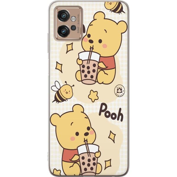 Motorola Moto G32 Genomskinligt Skal Nalle Pooh Style – klassiskt björnmotiv i ny tolkning