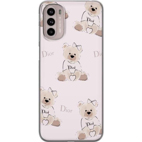 Motorola Moto G41 Läpinäkyvä kuori Teddy Dior Vibes - ylellinen nalle muotityyliin