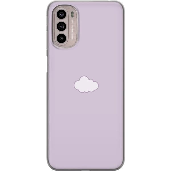 Motorola Moto G41 Gennemsigtig cover Lilla Sky - minimalistisk sky på lilla baggrund