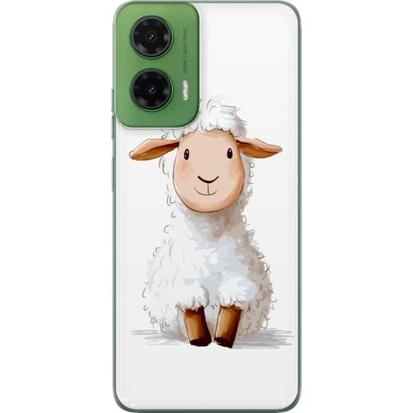 Motorola Moto G35 Gennemsigtig cover Sødt Lamm - tegneseriestil til børn og babyprodukter