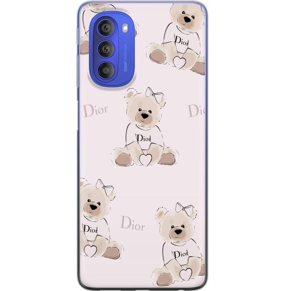 Motorola Moto G51 5G Läpinäkyvä kuori Teddy Dior Vibes - ylellinen nalle muotityyliin