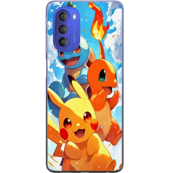 Motorola Moto G51 5G Gennemsigtig cover Pocket Creatures - inspireret af Pokémon uden at nævne navnet