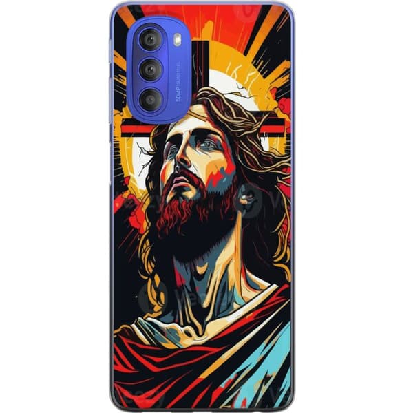 Motorola Moto G51 5G Läpinäkyvä kuori Jeesus ja Kortti - uskonnollinen motiivi syvällä symboliikalla