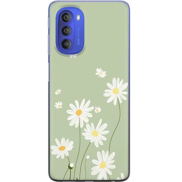 Motorola Moto G51 5G Läpinäkyvä kuori Papukaijanpaparit - kukallinen kuviointi ruotsalaiseen kesätyyliin
