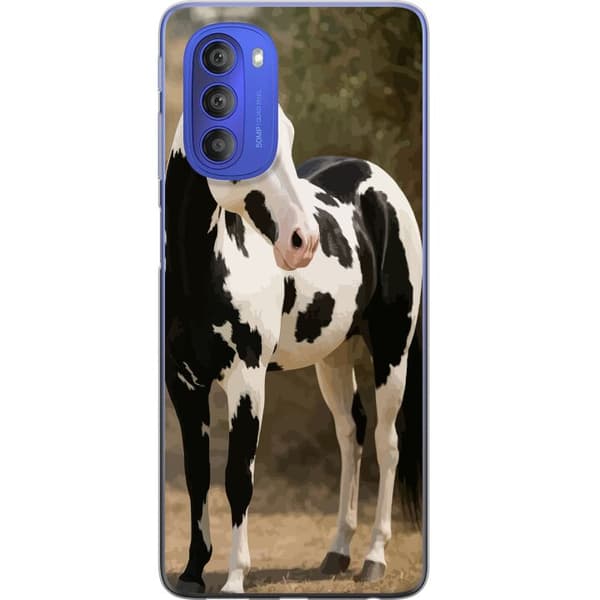 Motorola Moto G51 5G Läpinäkyvä kuori Kaunis Hevonen - elegantti hevonen kuva-aihe