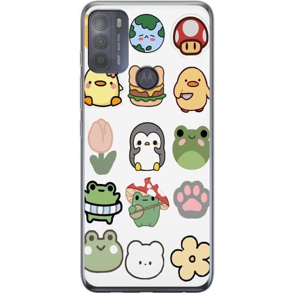 Motorola Moto G50 Genomskinligt Skal Kawaii Friends – söta figurer i japansk stil