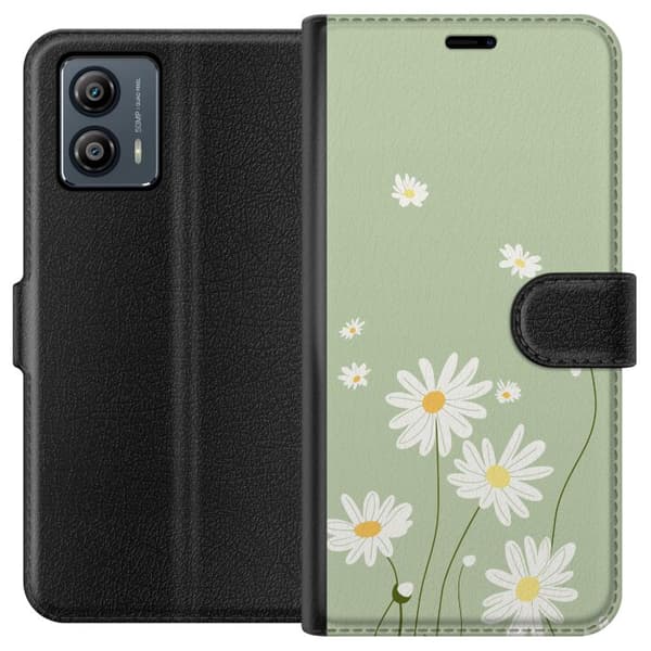 Motorola Moto G53 Tegnebogsetui Præstekraver - blomstret mønster i svensk sommerstil