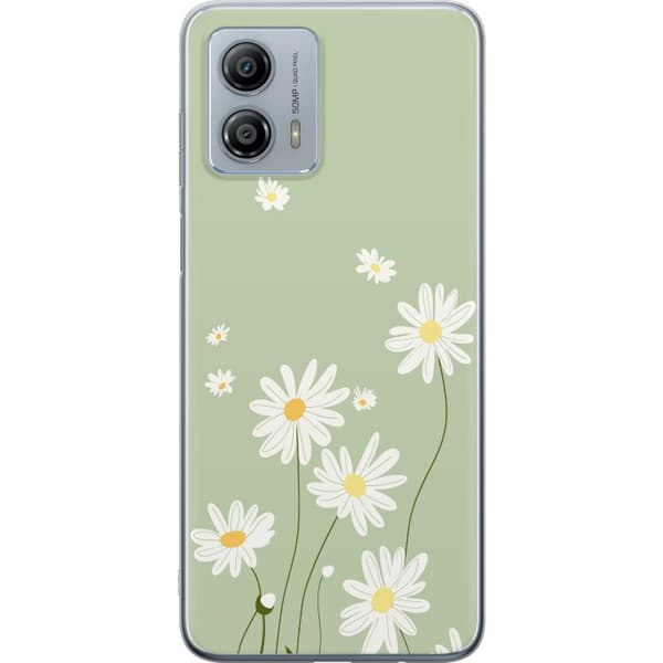 Motorola Moto G53 Gjennomsiktig deksel Prestekrager - blomstrete mønster i svensk sommerstil