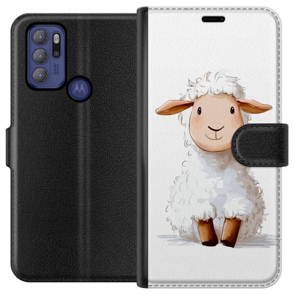 Motorola Moto G60S Plånboksfodral Sött Lamm – tecknad stil för barn & babyprodukter