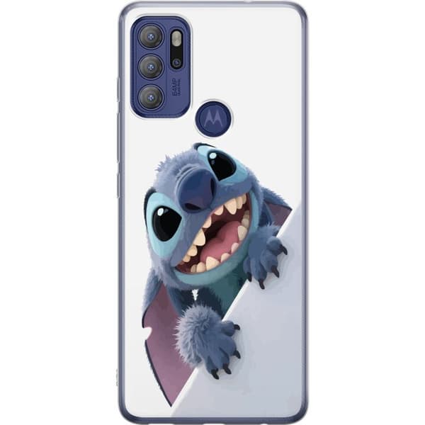 Motorola Moto G60S Genomskinligt Skal Happy Stitch – glad figur med charmig uttryck