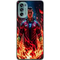Miniatyrbild 1 av 3: Motorola Moto G62 5G Genomskinligt Skal Ronaldo Inferno – fotbollshjälte i eldflammor