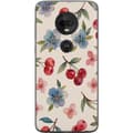 Miniatyrbild 1 av 3: Motorola Moto G7 Genomskinligt Skal Bär & Blommor – mönster med blå blommor och skogsbär