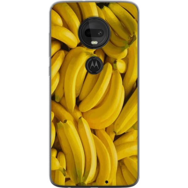 Motorola Moto G7 Genomskinligt Skal Banana Pattern – lekfullt mönster med gula bananer