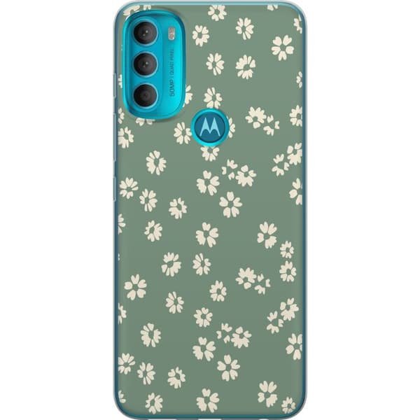 Motorola Moto G71 5G Gennemsigtig cover Blomsterdrøm - Farverigt Blomstermønster