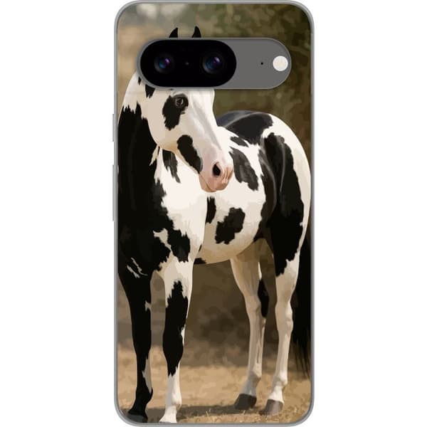 Google Pixel 8 Gennemsigtig cover Smuk Hest - elegant illustration af hestemotiv