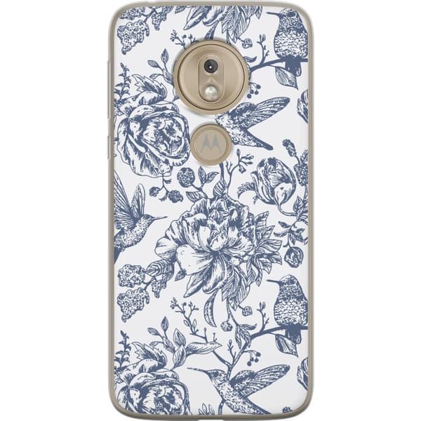 Motorola Moto G7 Play Läpinäkyvä kuori Kukat & Linnut - Romanttinen Vintage-tyylinen Kuviointi