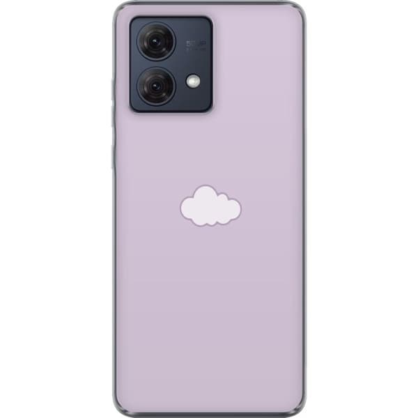 Motorola Moto G84 Läpinäkyvä kuori Lila Pilvi - minimalistinen pilvi lila taustalla