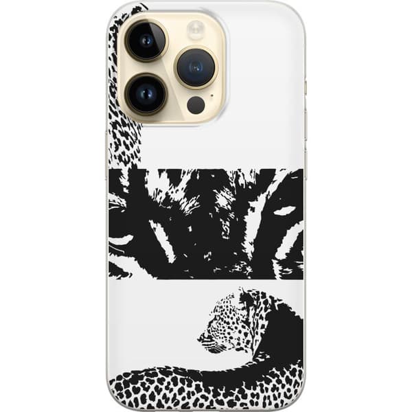 Apple iPhone 15 Pro Gjennomsiktig deksel Leopard Faces