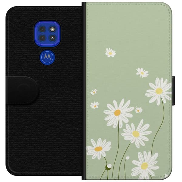 Motorola Moto G9 Play Plånboksfodral Prästkragar – blommigt mönster i svensk sommarstil