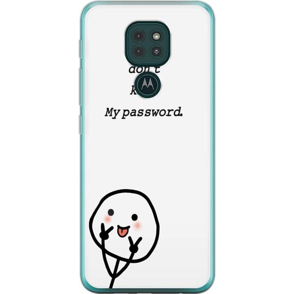 Motorola Moto G9 Play Genomskinligt Skal You Don’t Know My Password – edgy textmotiv med attityd