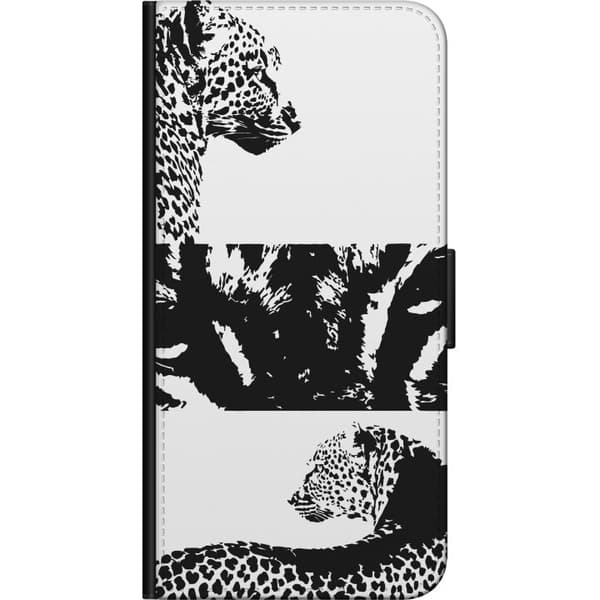 Nokia 2.4 Plånboksfodral Leopard Faces – trendigt mönster med leopardansikten