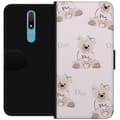Miniatyrbillede 1 af 3: Nokia 2.4 Tegnebogsetui Teddy Dior Vibes - luksuriøs bamse i modetil