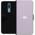 Miniatyrbild 1 av 3: Nokia 2.4 Plånboksfodral Lila Moln – minimalistiskt moln på lila bakgrund
