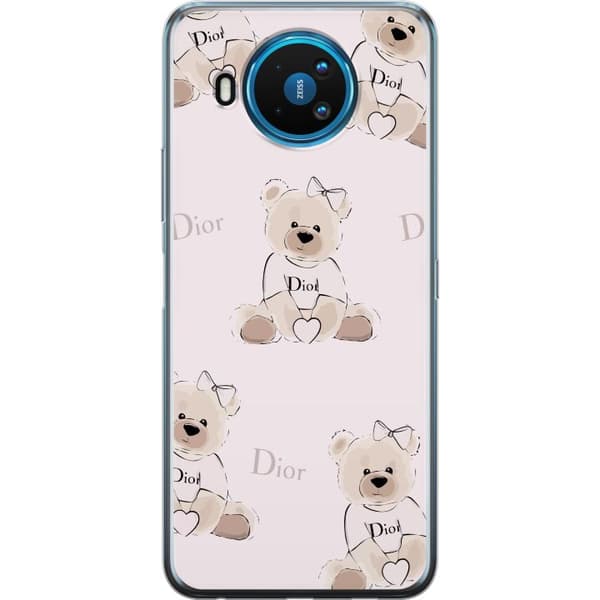 Nokia 8.3 5G Läpinäkyvä kuori Teddy Dior Vibes - ylellinen nalle muotityyliin