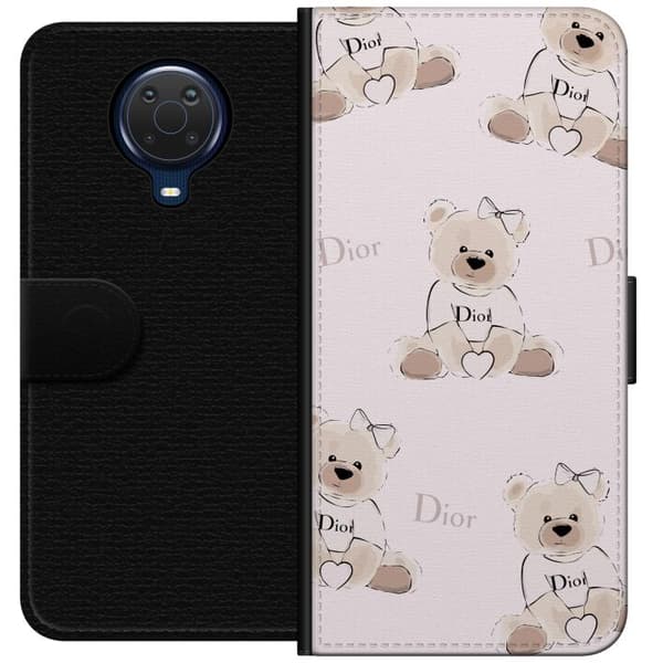 Nokia G20 Lompakkokotelo Teddy Dior Vibes - ylellinen nalle muotityyliin