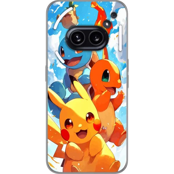 Nothing Phone (2a) Plus Gennemsigtig cover Pocket Creatures - inspireret af Pokémon uden at nævne navnet