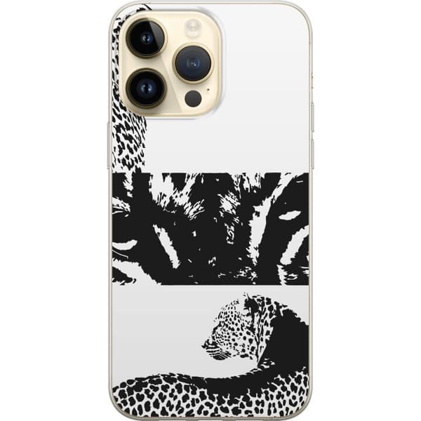Apple iPhone 14 Pro Max Gjennomsiktig deksel Leopard Faces