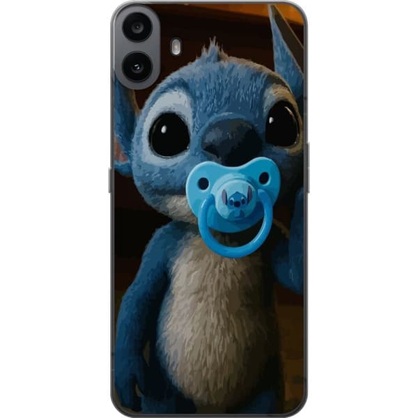 Nothing CMF Phone 1 Gennemsigtig cover Stitch & Napp - babytema med sød karakter