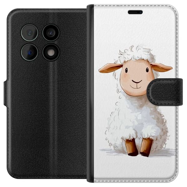 OnePlus 10 Pro Lommeboketui  Søtt Lam - tegneseriestil for barn og babyprodukter
