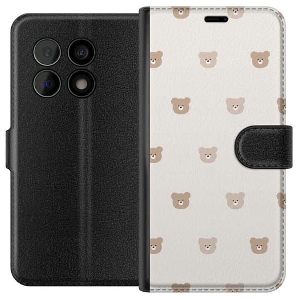 OnePlus 10 Pro Lommeboketui Teddybakgrunn - søte teddybjørner mot en myk bakgrunn