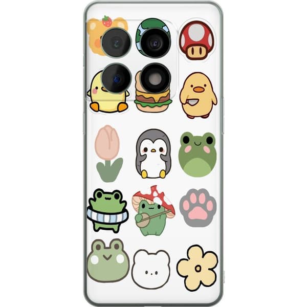 OnePlus 10 Pro Genomskinligt Skal Kawaii Friends – söta figurer i japansk stil