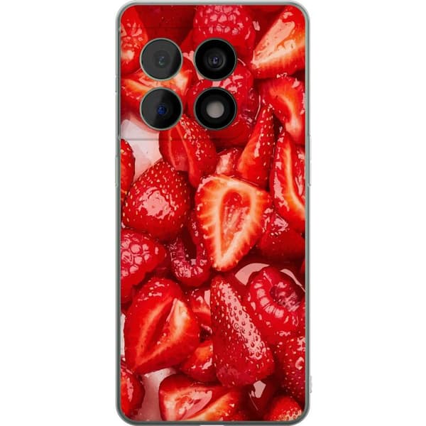 OnePlus 10 Pro Genomskinligt Skal Jordgubbsmönster – sött motiv med sommarkänsla