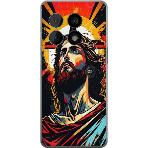 OnePlus 10 Pro Genomskinligt Skal Jesus & Kort – religiöst motiv med djup symbolik