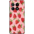 Miniatyrbild 1 av 3: OnePlus 10 Pro Genomskinligt Skal Strawberry Dreams – jordgubbsmönster i retrostil