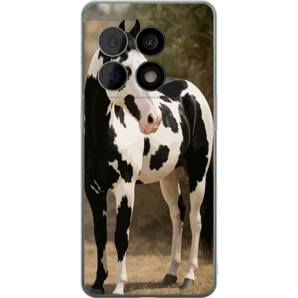 OnePlus 10 Pro Genomskinligt Skal Vacker Häst – elegant illustration av hästmotiv