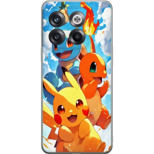 OnePlus 10T Läpinäkyvä kuori Pocket Creatures - innoittanut Pokémonista mainitsematta nimeä