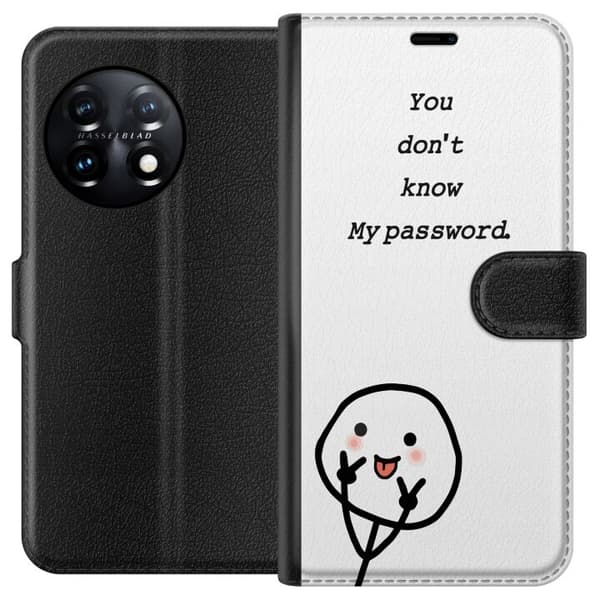 OnePlus 11 Plånboksfodral You Don’t Know My Password – edgy textmotiv med attityd
