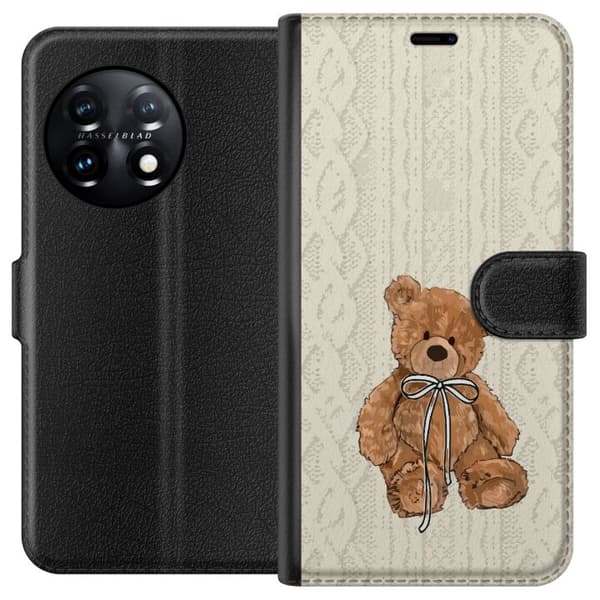 OnePlus 11R Tegnebogsetui Lille Teddy – klassisk teddy i enkel design