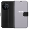 Miniatyrbillede 1 af 3: OnePlus 11R Tegnebogsetui Lilla Blomminimalisme - stilfuldt blomstermotiv på lilla baggrund