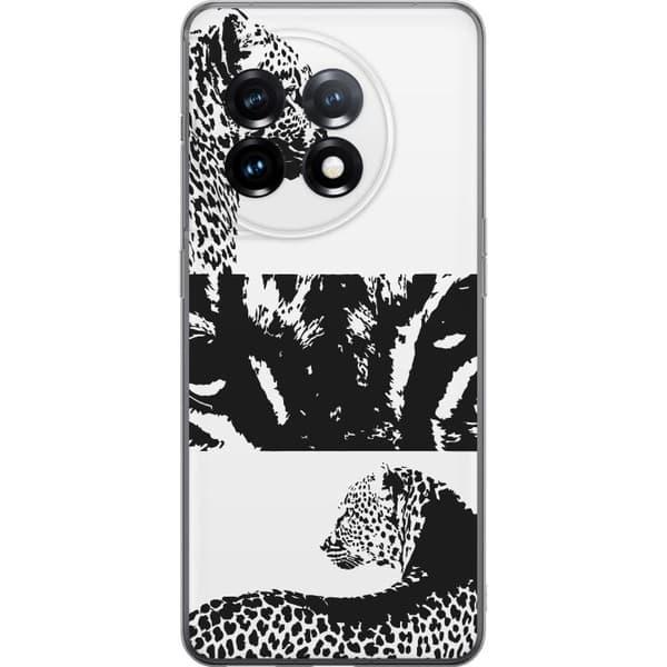 OnePlus 11R Läpinäkyvä kuori Leopard Faces