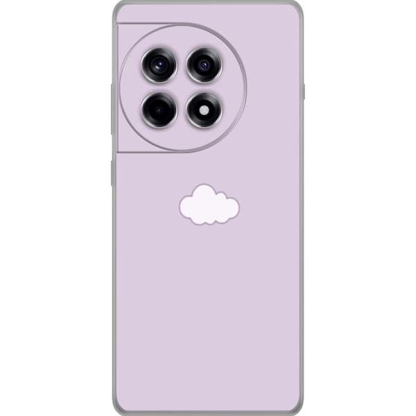 OnePlus 12R Gennemsigtig cover Lilla Sky - minimalistisk sky på lilla baggrund