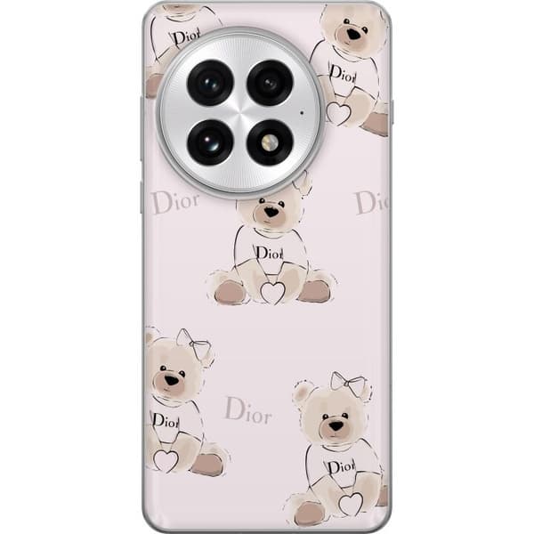 OnePlus 13 Gennemsigtig cover Teddy Dior Vibes - luksuriøs bamse i modetil